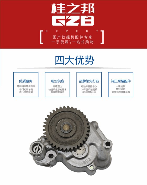 三一挖掘機機油泵總成