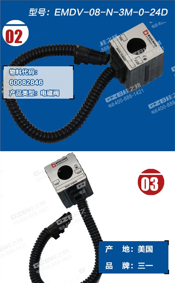 三一挖掘機(jī)電磁閥線圈