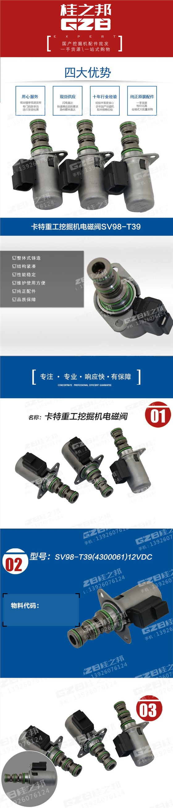 卡特重工挖掘機(jī)電磁閥