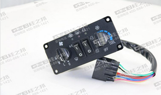 原裝柳工CLG908D挖掘機空調(diào)控制面板總成DC12V/KLG03J-017，現(xiàn)貨供應(yīng)