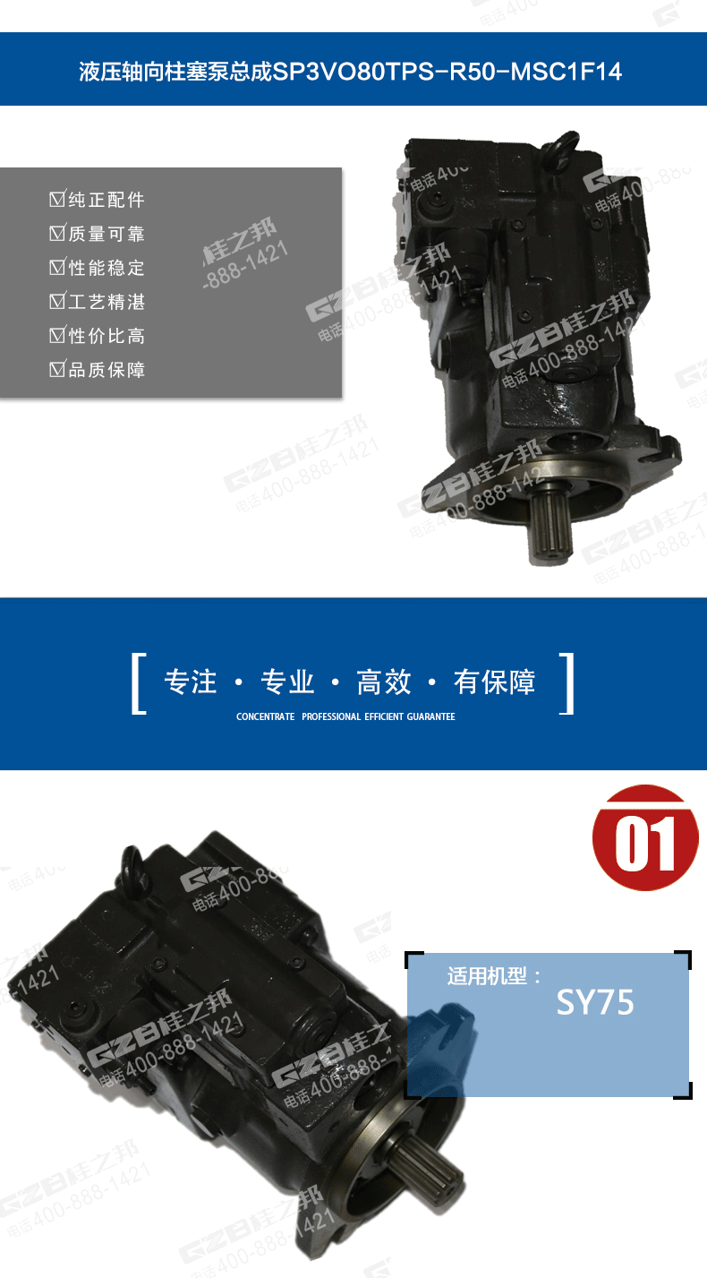 三一75挖掘機液壓泵