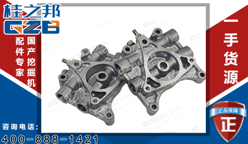 三一195挖機(jī)機(jī)油濾清器安裝座ME088794 挖掘機(jī)濾芯件批發(fā)